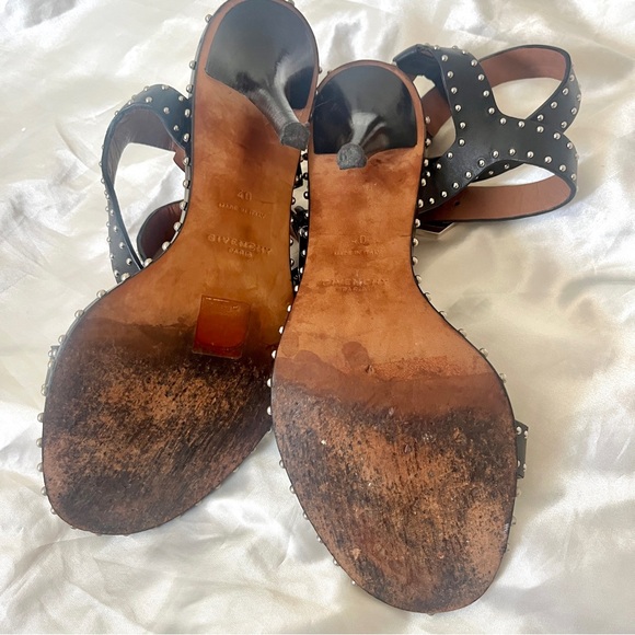 Givenchy black leather studded sandal heels - Picture 5 of 5